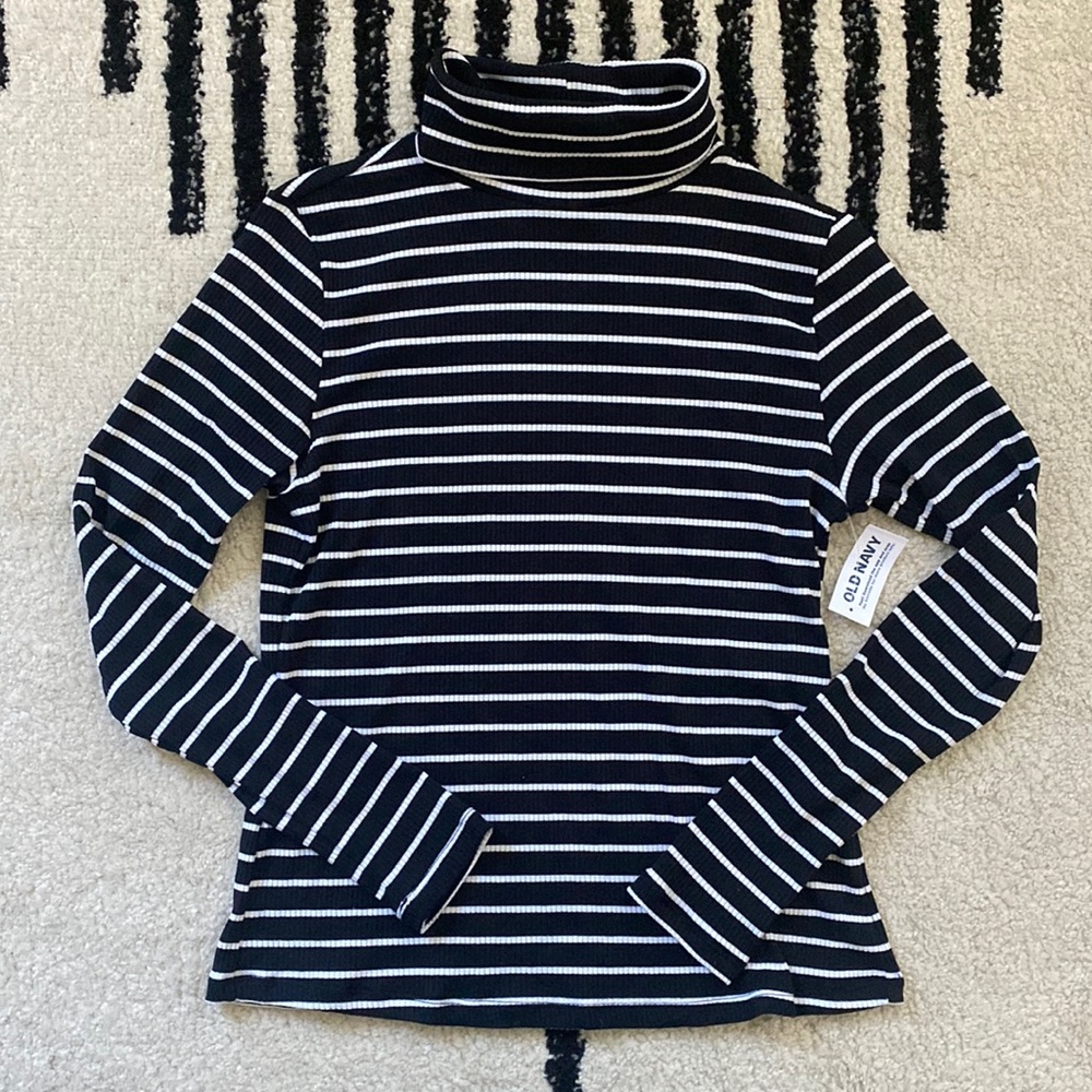 Old Navy | Ribbed Striped Turtleneck